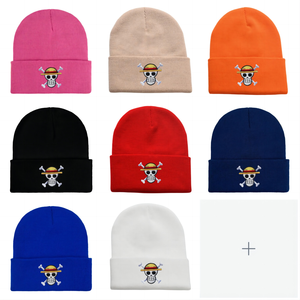 Estilo caliente 49 diseños Luffy Anime sombrero de punto dibujos animados <span class=keywords><strong>Kirby</strong></span> bordado sombrero moda cálido suéter Beanie sombrero para invierno - Product Image 2