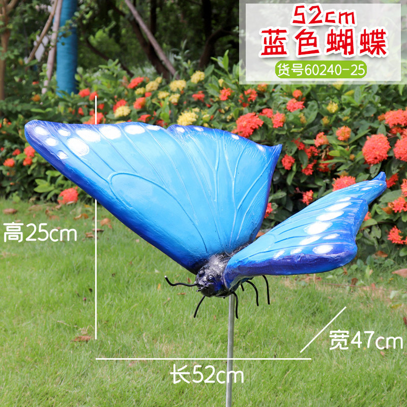 Papillon bleu blanc laiteux 2552cm