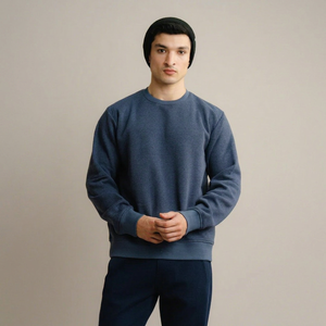 Sweat-shirt unisexe à col rond, coupe classique, couleur unie, tricoté 100% coton, décontracté, pour l'automne, anti-boulochage, 460g, imprimé en sérigraphie - Product Image 1