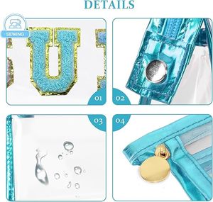 Bolsa de Protección Solar Transparente, Bolsa de Aseo para Maquillaje, Artículos Esenciales para Vacaciones en la Playa para Mujeres y Adolescentes, Canasta de Pascua, Bolsa de Maquillaje con Logotipo Personalizado - Product Image 3