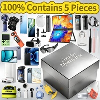 Boîte mystère électronique de 5 pièces : Cadeau surprise en gros avec téléphone 5G, clé TV intelligente, écouteurs et technologie intelligente aléatoire