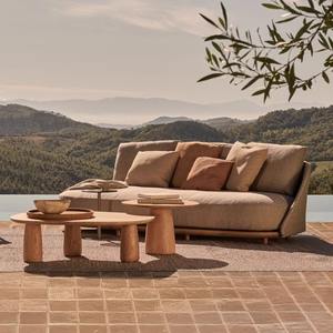 Salon de jardin en rotin en forme de L, structure en aluminium, résistant aux UV, rotin PE imperméable, pour villa, cour, balcon - Product Image 3