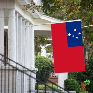 Drapeau samoan personnalisé en usine, 3x5 pieds, drapeau de fête en polyester, matériau en polyester 100D, <span class=keywords><strong>vente</strong></span> directe en magasin d'usine - Product Image 4