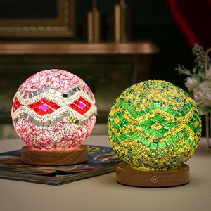 Lámparas de Noche Creativas Estilo Boho para Sala de Estar, Dormitorio, Lámpara de Mesa de Vidrio para Restaurante, Lámpara de Escritorio LED - Product Image 6