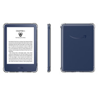 Casing E-Book Transparan Bening Lembut TPU Empat Sudut Diperkuat Anti Jatuh untuk Kindle Generasi 11 Paperwhite 5 6.8" 2021