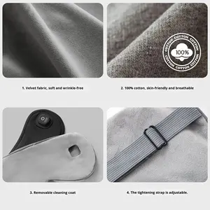 แผ่นประคบร้อนปิด<span class=keywords><strong>ตา</strong></span>กรองแสง กราฟีน ไร้สาย ให้ความร้อนด้วยไฟฟ้า ถอดออกได้ ควบคุมอุณหภูมิอัจฉริยะ - Product Image 3