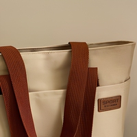 Sac fourre-tout Zheng Xiang grande capacité avec fermeture éclair, double sangle, sac à bandoulière décontracté pour l'école et le shopping, Hiver 2024
