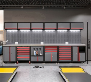 Aanpasbare 6-delige combinatie zware stalen gereedschapskast meubilair <span class=keywords><strong>hardware</strong></span> reparatie werkplaatsen garages OEM/ODM ondersteund roestbestendig - Product Image 3