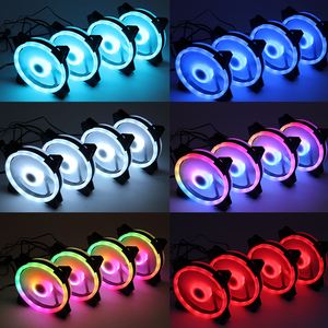 Snowman df120 RGB người hâm mộ với RGB điều khiển cá nhân-địa Chỉ <span class=keywords><strong>Led</strong></span> áp suất tĩnh cao & luồng không khí cam phần mềm màu đen - Product Image 6