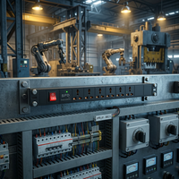 Unidad de Distribución de Energía Universal (PDU) de 6 Tomas para Rack con SPD y Interruptor de Doble Disyuntor 230V 13A, Modelo DFWW-32 de Aleación de Aluminio