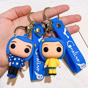 Llavero Creativo <span class=keywords><strong>de</strong></span> Halloween con 6 Muñecos <span class=keywords><strong>de</strong></span> Dibujos Animados <span class=keywords><strong>de</strong></span> <span class=keywords><strong>Coraline</strong></span> <span class=keywords><strong>y</strong></span> <span class=keywords><strong>la</strong></span> <span class=keywords><strong>Puerta</strong></span> <span class=keywords><strong>Secreta</strong></span>, Llavero <span class=keywords><strong>de</strong></span> Goma para Hombre <span class=keywords><strong>y</strong></span> Mujer para Coche o Bolso - Product Image 2