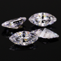 Stock prêt EQ qualité machine coupée en vrac 5A qualité synthétique transparent blanc marquise coupe cubique zircone cz pierre