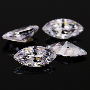 Stock prêt EQ qualité machine coupée en vrac 5A qualité synthétique transparent blanc <span class=keywords><strong>marquise</strong></span> coupe cubique zircone cz pierre - Product Image 4
