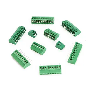 ZB 128 paso 3,5mm de 3,81mm en verde tornillo vertical tipo pin 2p 3p 150v 10A bloque de terminal