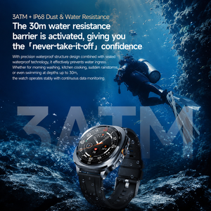Montre GPS d'aventure WS400 avec assistant vocal IA GPT, étanche 3ATM, boussole, altimètre et bracelet réglable pour la randonnée - Product Image 3