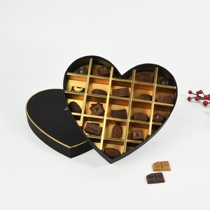 Chocolate Box Heart Shaped Custom Wholesale Eco Friendly Creative Large Empty Bakery Chocolate Candy Gift Box Packaging Paper Heart Shaped Boxes