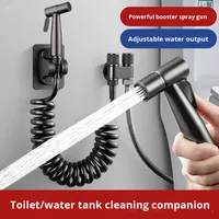 Pistolet Pulvérisateur Portable Haute Pression Double Usage avec Robinet en Laiton pour Toilettes, Bidet et Compagnon de Salle de Bain