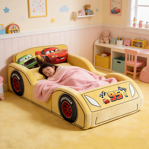 <span class=keywords><strong>Cama</strong></span> Infantil Tapizada Personalizada al por Mayor, Sofá <span class=keywords><strong>Cama</strong></span> para Niños de Tela Suave con Diseño de Dibujos Animados, <span class=keywords><strong>Cama</strong></span> Anticaídas para Habitación Infantil - Product Image 6