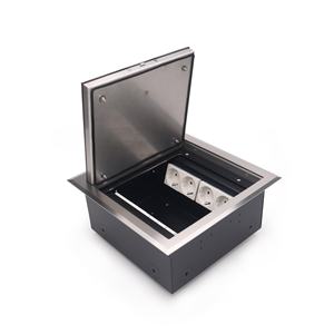 Boîtier de sortie au sol en acier inoxydable IP66 avec couvercle encastré pour installation de luxe dans les bureaux et les hôtels - Product Image 1