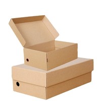 Boîtes cadeaux personnalisées en papier kraft pour chaussures de boxe, boîtes cadeaux pliables rigides avec gaufrage pour chaussures femme et homme