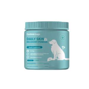 Poudre de complément alimentaire pour la peau et le pelage des chiens avec oméga 3 6 9 biotine et zinc pour les peaux sèches et la perte de poils - Product Image 1