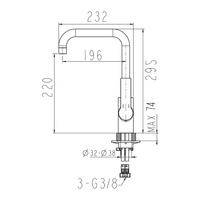 Robinet de cuisine monocommande en laiton chromé argenté Metalique 140032, à poser sur plan, avec cartouche céramique, installation facile