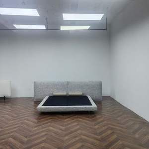 <span class=keywords><strong>Sommier</strong></span> de lit moderne en bois avec housse en tissu amovible, base de matelas pour tailles Queen/King - Product Image 3