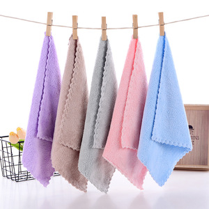 Toalla de microfibra de alta densidad Jin Ao Coral Fleece de 30x30cm para la cara y las manos, para niños, baño y cocina. - Product Image 3