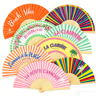 Éventail pliant en bois personnalisé pour l'été, idéal pour les fêtes et la danse