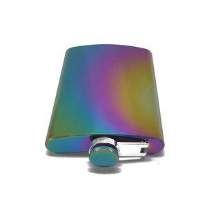 Bán Buôn 8 Oz Cầu Vồng Colour In Thép Không Gỉ Rượu Whiskey Rượu <span class=keywords><strong>Hip</strong></span> <span class=keywords><strong>Flask</strong></span> Cho Phụ Nữ - Product Image 6