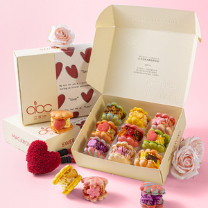 Scatole per Imballaggio <span class=keywords><strong>Biscotti</strong></span> con Logo Personalizzato, Confezioni per Pasticceria, Scatole per Sushi Ecologiche Pieghevoli per Spedizione, Scatole per Dessert di Grado Alimentare - Product Image 3