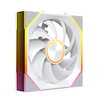 Ventilador de Refrigeración ARGB de 120 mm con Alto Flujo de Aire, Diseño de Espejo Infinito y Efecto de Luz Direccionable, 12 V CC, Carcasa de Plástico para Ordenador