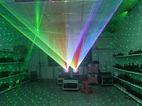 Профессиональный DMX-лазерный проектор 10 Вт 3D RGB с анимацией и LED-кольцом, IP33, Ra90, 16200 люмен для вечеринок, клубов, диджеев и сцен
