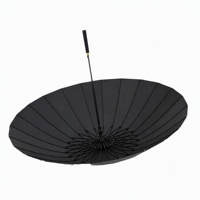 Parapluie de golf manuel 24 baleines en pongee, design romain, avec poignée en bois, baleines en fibre de verre, coupe-vent et robuste pour le voyage et le camping