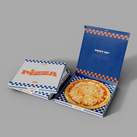 Boîte de papier à pizza rectangulaire 25cm 30cm à bas prix Papier kraft imprimé personnalisé