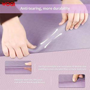 Esterilla de yoga Woqi de 6 mm de grosor, EVA, color lavanda púrpura, rectangular, para yoga y ejercicio. - Product Image 2