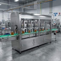 Machine de remplissage entièrement automatique à 4 têtes avec suivi servo, haute vitesse et haute précision pour liquides visqueux, pâtes, huiles et sauces