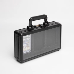 เคสใส่การ์ดอลูมิเนียมขนาดเล็ก4นิ้วแบบพกพาสีดำมี3ช่อง - Product Image 2