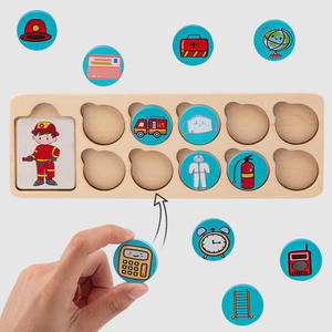 Nouveau Style en bois carrière Cognition Matchmaking Board appariement jeu de bataille jouets d'apprentissage éducatifs pour enfants garçons et filles - Product Image 3