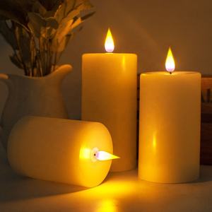 Nieuwe Kogel 3d Zwarte Lont Echte <span class=keywords><strong>Wax</strong></span> Kaarsen Led Licht - Product Image 2