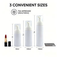 Prêt à expédier – Flacon moussant en PET de 100 ml et 150 ml avec pompe à mousse blanche – Distributeur de savon moussant vide et rechargeable pour le lavage des mains et du visage
