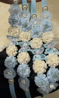Serre-têtes floraux pour filles, bandeaux élastiques en tulle à fleurs, accessoires mignons pour cheveux de princesse, accessoires pour la danse et le ballet