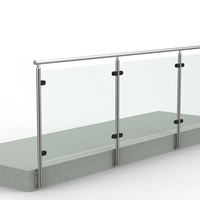 Rampe de sécurité en verre et aluminium durable, produite par un fabricant exportateur expérimenté pour les fournitures de construction mondiales