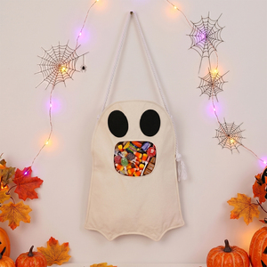 Sac à bonbons fantôme mignon <span class=keywords><strong>pour</strong></span> Halloween, en toile de polyester, sac de truc ou de treat <span class=keywords><strong>pour</strong></span> la <span class=keywords><strong>d</strong></span>écoration de fête des enfants - Product Image 4