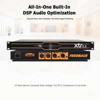 Suppresseur de rétroaction audio professionnel 2 canaux XTR2.2 DSP anti-hurlement pour microphone, éliminateur de sifflement AC