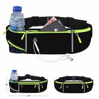 Riñonera Deportiva Impermeable Antirrobo para Correr al Aire Libre, para Maratón y Equipo de Fitness, con Soporte para Teléfono y Botella (Unisex)