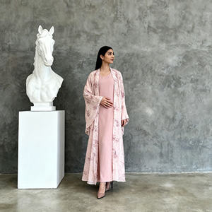 Robe Abaya en polyester élégante et personnalisée pour femmes musulmanes, idéale pour les soirées, fournisseur en gros - Product Image 2