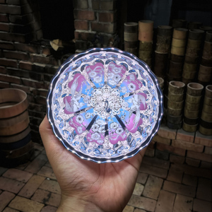 Ensemble de tasses à thé de luxe en gros, design de fleur de lotus à trous dorés, écologiques, réutilisables, bols à thé et à café en céramique chinois de 150 ml - Product Image 4