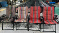 Chaise lune moderne arabe du Moyen-Orient personnalisée, avec structure métallique, portable, de luxe, pour la détente, la pêche en extérieur et le camping, pliable
