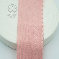 Bande élastique en nylon doux jacquard à bord ondulé, largeur personnalisée, sangle élastique pour soutien-gorge, accessoires de vêtements